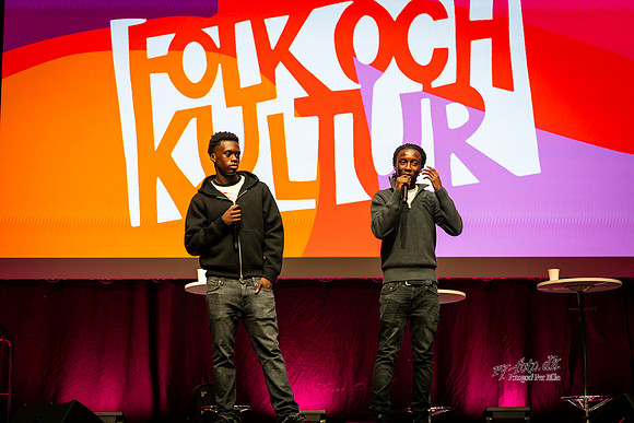 Carte Blanche- poeterna Nasir Sarr och Marx Mukaru, Folk och Kutur torsdag, Volvo CE Arena-web- Fotograf Per Bille-februar 05, 2026AAA07542